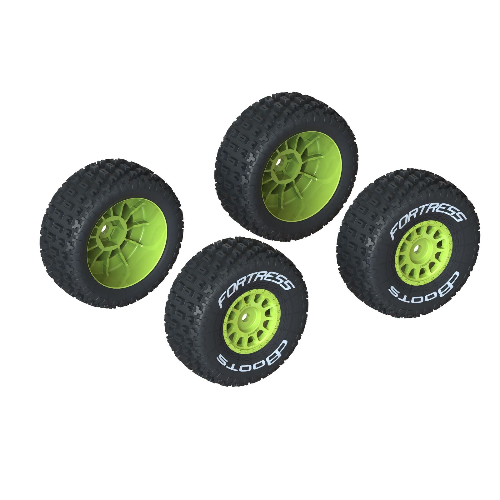 dBoots Hoons 53/107 2.9 Neumáticos con cinturón premontados, blanco, hexagonal de 17 mm, 5 radios (2)